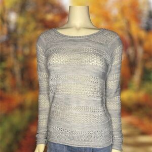Aeropostale Gray Open Knit Sweater S